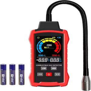 천연가스 감지기 11인치 구스넥 누출 프로판 메탄 LPG 및 가정용 RV용 가연성 원인 찾기