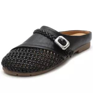 팽블몰 여자 통굽 슬리퍼 플랩 스트랩 샌들 프렌치 펀칭 HO5