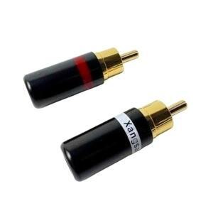 4Pcs 금도금 RCA 플러그 용접 DIY 신호 라인 커넥터 AV HiFi 오디오 케이블 어댑터