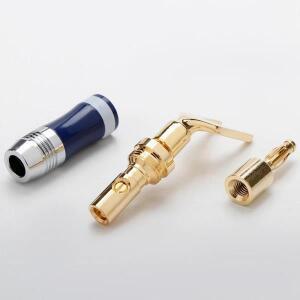 Y스페이드 플러그 오디오 케이블 커넥터 4mm 금도금 구리 바나나 스피커 나사 잠금 하이파이