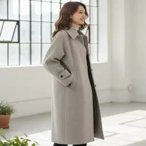 drawfitwomen 소프트 캐시미어 싱글 발마칸 코트 M.GREY