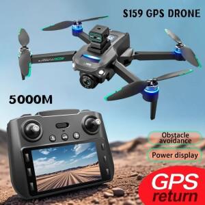 2024 S159 GPS 드론 전문 8K 카메라 항공 사진, 화면 포함, 리모컨 메모리 카드 전송, FPV RC 쿼드콥터