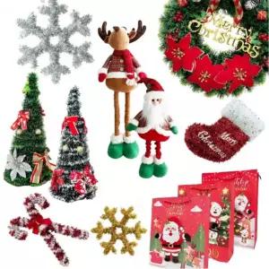 [이거찜] 크리스마스 상품 42종 모음전 100PE트리/매직트리/빅스타전구/종이가방/모루장식/리스/인형/산타