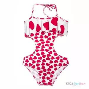 키즈봉봉 [드라마퀸] 러플 모노키니 원피스 수영복 - 발렌타인 (DRAMAQUEEN RUFFLE MONOKINI VALENTINE ) (