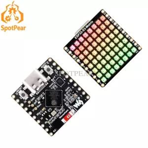 ESP32-S3 매트릭스 8x8 RGB-LED-WiFi 블루투스(QST 태도 자이로 센서 QMI8658C 포함)
