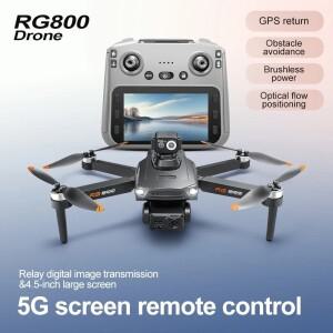 RG800 Max Drone 4K 전문 GPS 접이식 장애물 회피 4.5인치 화면 장착 5G WIFI 공중 카메라 드론 장난감