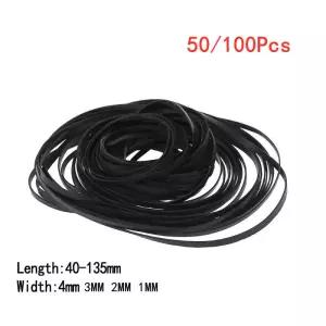 범용 믹스 카세트 테이프 기계 벨트 CD DVD 워크맨용 모듬 플랫 고무 50 개 00 mm 너비