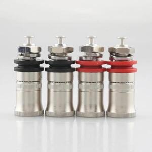 하이 엔드 CMC 로듐 도금 스피커 앰프 바인딩 포스트 터미널, 바나나 플러그 소켓 출력 커넥터, Hifi 오디