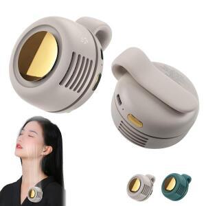 휴대용 Bladeless 선풍기 3 속도 조절 가능한 USB 충전 야외 여행을위한 중단 된 교수형 허리 목 팬