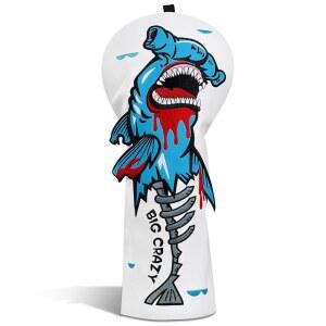 크레이지 골프 헤드 커버 클럽 커버 해머헤드 선물 드라이버 하이브리드 페어웨이 우즈 상어