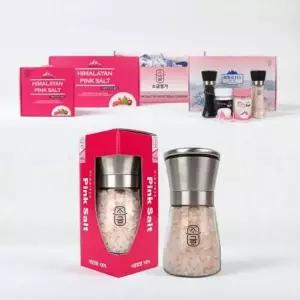 히말라야 핑크솔트 굵은소금 스텐 그라인더 명절 선물세트 1호