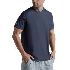 남성 쿨링 아이스 실크 러닝 셔츠 퀵 드라이 반팔 운동 체육관 티셔츠 UPF 50 야외