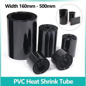 1~10m 검정색 PVC 열 수축 튜브 160mm ~ 500mm 18650 Lipo 배터리 팩 절연 보호 필름 랩 리튬 케이스 케이