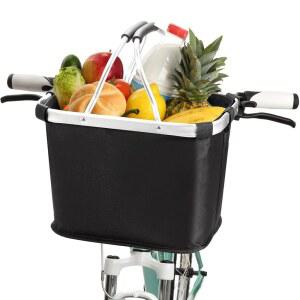 헤두메 자전거 바구니 접이식 탈부착 반려동물 쇼핑 통근 캠핑 및 야외용 다목적 핸들바 전면 빠른 출시 쉬운 설치