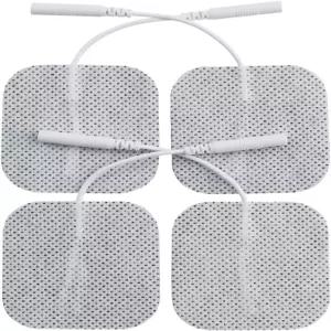 KS 프리미엄 TENS/EMS 유닛 40 PCS 전극 패드 2 x2 인치 재사용 가능한 셀프 스틱 젤 카본