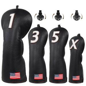 골프 헤드 커버 미국 국기 패트리어티즘 클럽 위한 페어웨이 하이브리드 드라이버를 우즈와