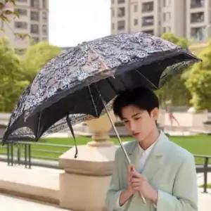 고급 레이스 양산 2단 우산 접이식 경량 휴대용 우양산