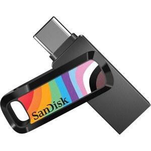 [미국배송] 샌디스크 128GB 울트라 듀얼 드라이브 GO USB 타입-C 플래시 드라이브 레인보우 프라이드 - SDDC3-128G-GRNBW