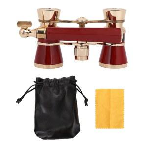 3X25 쌍안경 망원경 컴팩트 경량 쌍안경 광학 렌즈 배율 빨간색 25MM 3배