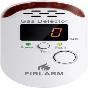 가정용 Firlarm 누출 감지기 프로판 메탄 부탄 LPG용 플러그인 천연가스 LED 디지털 청각 및 시각 경보