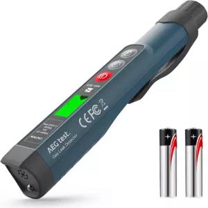 시각 및 청각 경보 기능이 있는 AEGTEST 1223 누출 감지기 내장 조명 천연가스 메탄 가정용 프로판 RV와