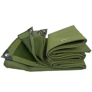 대형 6X6M 캔버스 캠핑 천막천 방수포 녹색 타포린