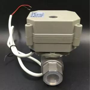 TFM15-S2-C 새로운 2방향 SS304 1/2 DN15 비례 밸브 0-5V 0-10V 또는 4-20mA DC9V-24V 물 조절 제어용 5선