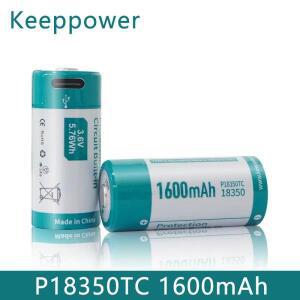 Keeppower P18350TC 1600mAh 배터리 손전등 의료 기기 장난감용 3.6V Type-C 충전식 리튬 이온