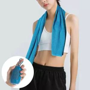 실리콘파우치가 있는 아웃도어 쿨링타월 운동손수건 손목손수건 등산땀수건 등산용수건