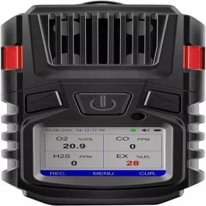 4 모니터 멀티 감지기 EX O2 H2S 클립 장착 3000mAh 충전식 미터 뷰 기록 및 곡선 보정 키트 포함 휴대용