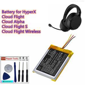 무선 헤드셋 배터리 3.7V/1500mAh PL 644050 HyperX Cloud Flight, Alpha, S용