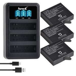 Xiaomi MiJia 4k 스포츠 액션 카메라, RLDC01FM Bateria용 1450mAh 리튬 이온 배터리 + LED 충전기