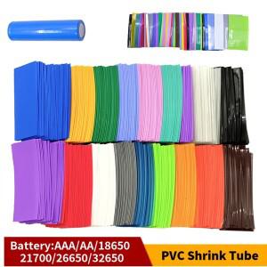20/50/100pcs PVC 열 수축 튜브 18650/21700/26650/AA Lipo 배터리 랩 Precut 절연 필름 커버 슬리브 케이