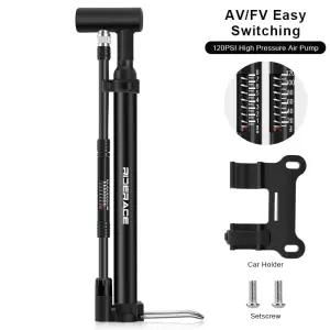 라이더레이스 자전거 펌프 게이지 포함 고압 핸드 어 공기 주입기 슈레더 프레스타 밸브 FV 휴대용 에어
