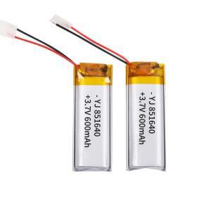 3.7V 600mAh 폴리머 리튬 LiPo 충전식 배터리 851640 블루투스 헤드셋, 미용 기기, 셀카봉, 스프레이 등