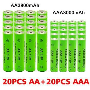 AA + 충전식 1.5V 3800mAh / 3000mah 알카라인 배터리 손전등 장난감 시계 MP3 플레이어 니켈 수소 교체