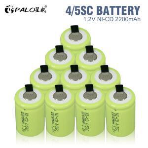 PALO 1-14PCS 1.2V 4/5SC 충전식 배터리 2200mAh 4/5 SC Sub C Ni-CD 셀(전기 드릴 스크루드라이버용 용접