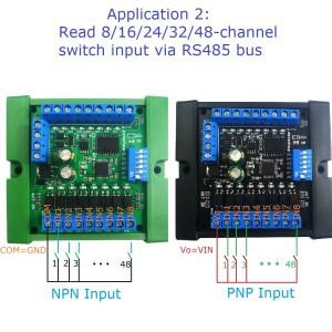모드버스 RTU PLC 확장 모듈, 32CH RS485 IO 마스터-슬레이브 리모컨 스위치 보드, NPN/PNP 절연 입력, 300