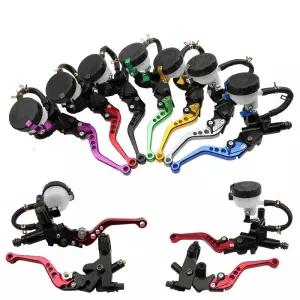 Motorcyle 범용 7/8 22mm CNC 알루미늄 오토바이 조정 가능한 클러치 브레이크 펌프 레버 250cc-500 용