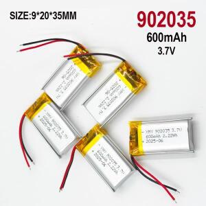 902035 3.7V 600mAh 1-15pcs 리튬 폴리머 LiPo 충전식 배터리 Mp3 DIY 패드 DVD 전자 책 블루투스 헤드셋
