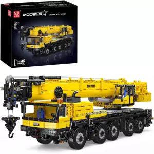 몰드 킹 17073 엔지니어링 트럭 건설 세트 리모컨 LTM 1110 크레인 빌딩 블록(3218개) 모터가 장착된 조립