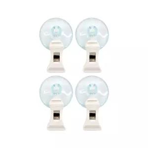 (H-4B)우일 투명흡착집게 소(4P) 집게흡착 벽면고리 행주걸이 주방걸이