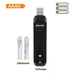 충전기가 포함된 AAAA 충전식 배터리 스타일러스 1.2V 400mAh Ni-MH 2개