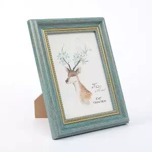 탁상용 사진액자 5x7 블루그린 웨딩액자 돌사진액자