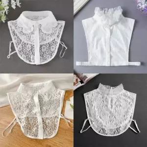 레이스 진주 카라넥 여성용 페이크카라 시원한 여름 레이스