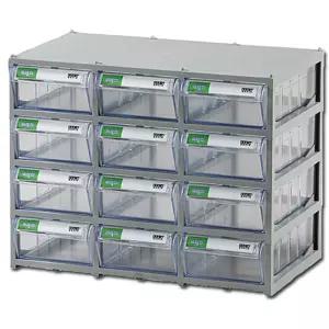 투명 플라스틱서랍장 3X4단 부품박스 플라스틱통 공구박스 부품서랍