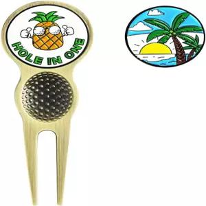 제거 가능한 골프 볼 마커가 있는 핀메이 디봇 수리 도구 남성용 선물