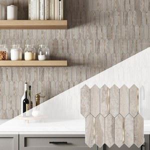 카사로 스틱 백스플래시 육각형 자가 접착 10피스 타일 모자이크 PVC