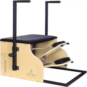 JHBYBMG 필라테스 의자 홈 운동용 튼튼한 금속 프레임 블랙 쿠션