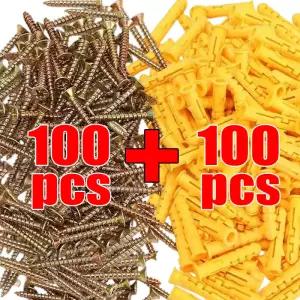 셀프 태핑 스크류 앵커 세트 드라이월 확장 튜브 콘크리트 벽 고정 패스너 M6 나사 볼트 모음 키트